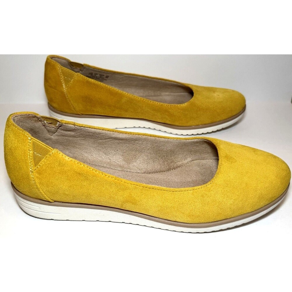 SOUL Naturalizer Idea Ballet Flats Womens 11W Mustard Yellow Comfort Slip On